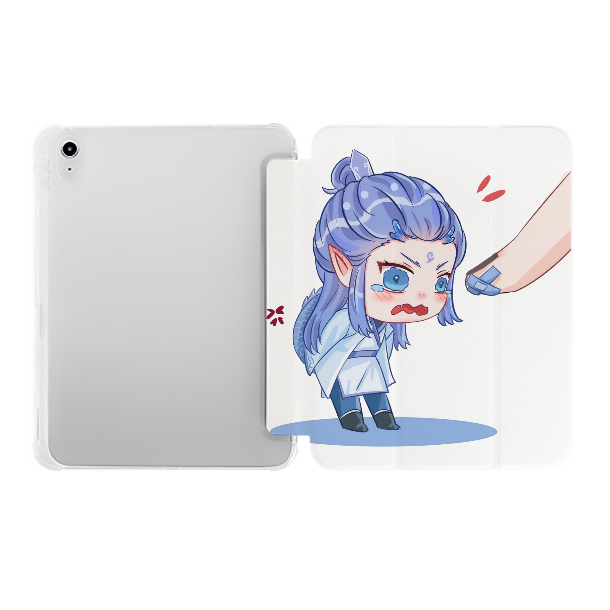 （画像用） Ne Zha 2 ナタ 魔童の大暴れ IPad ケース ペン収納付き 三つ折りスタンド PUレザー×シリコン 対応機種9.5/10.5/10.9インチ